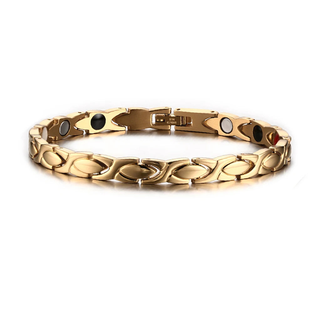 Bracelete Magnetic Flow para Disfuncao Cor Dourado com Frete Gratis na Shopanda
