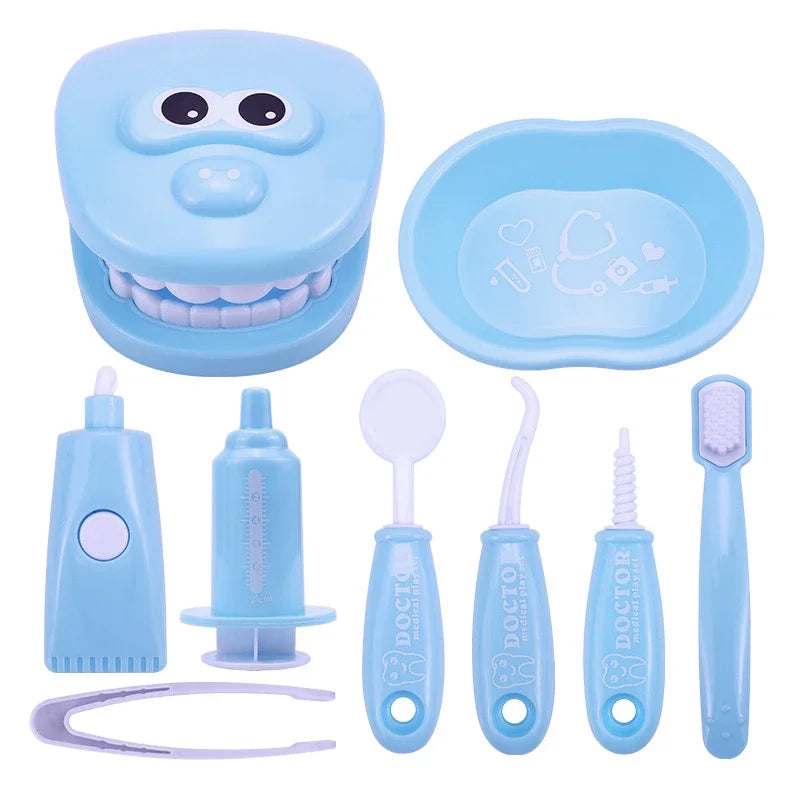Brinquedo Montessori Pequeno Dentista Cor Azul Claro com Frete Gratis na Shopanda