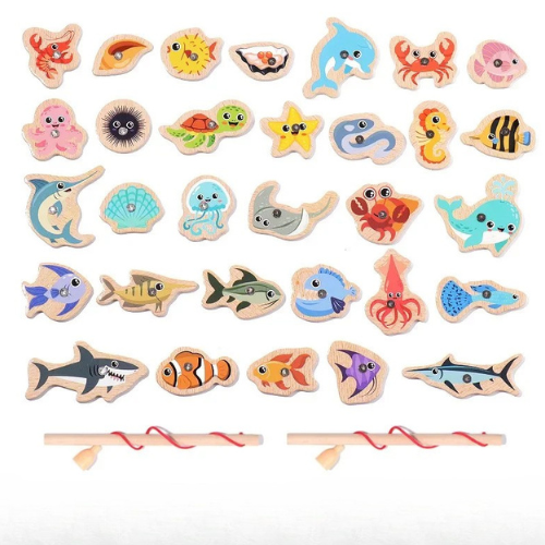 Brinquedo Montessori Pesca Magnetica Com Frete Gratis Shopanda