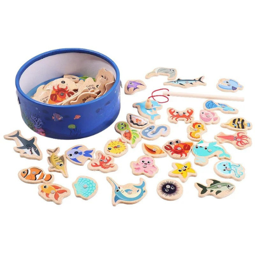 Brinquedo Montessori Pesca Magnetica Com Frete Gratis Shopanda