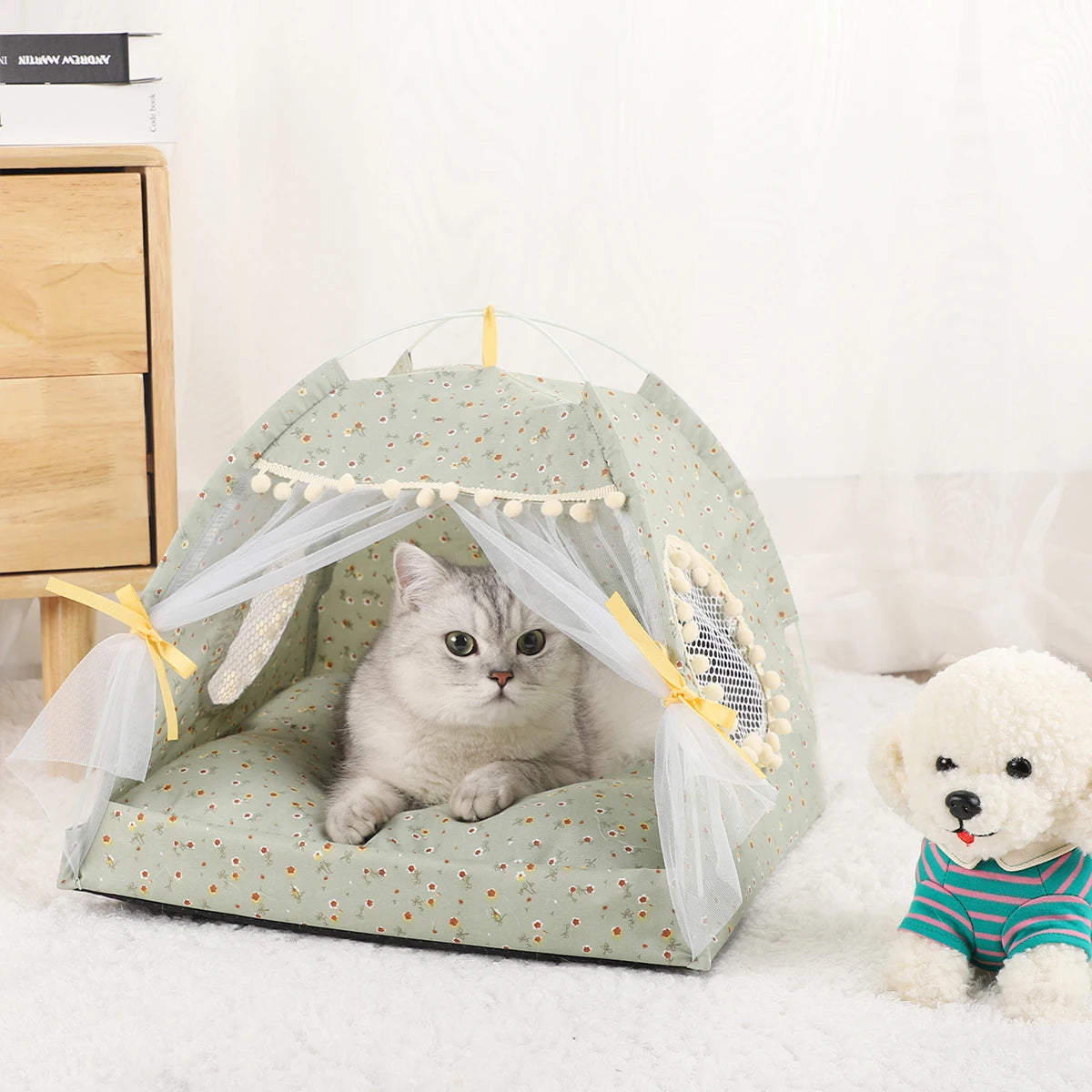 Caminha PET Camp Toca Cor Flor Com Frete Gratis Shopanda