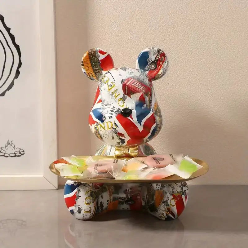 Escultura de Mesa Graffiti Bear Para Decoracao Com Frete Gratis Shopanda 1