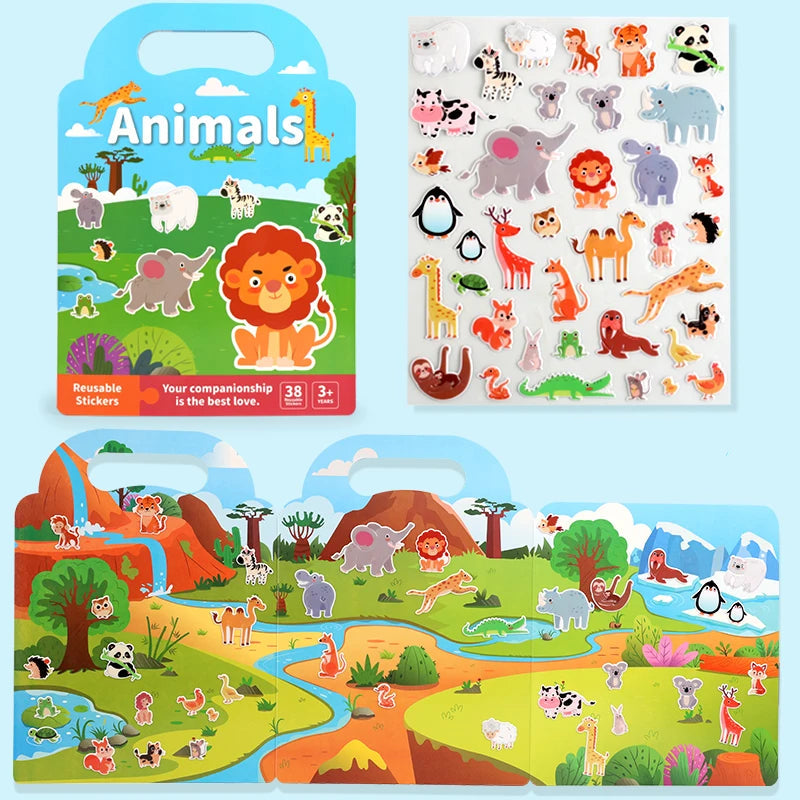 Livro de Adesivos Sticker Book Animais com Frete Gratis na Shopanda