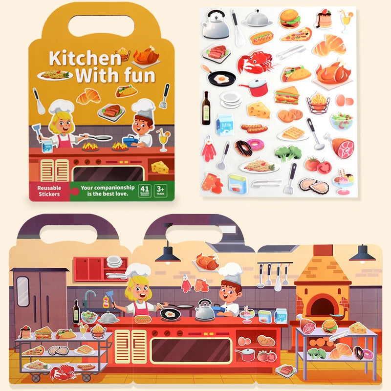 Livro de Adesivos Sticker Book Cozinha com Frete Gratis na Shopanda