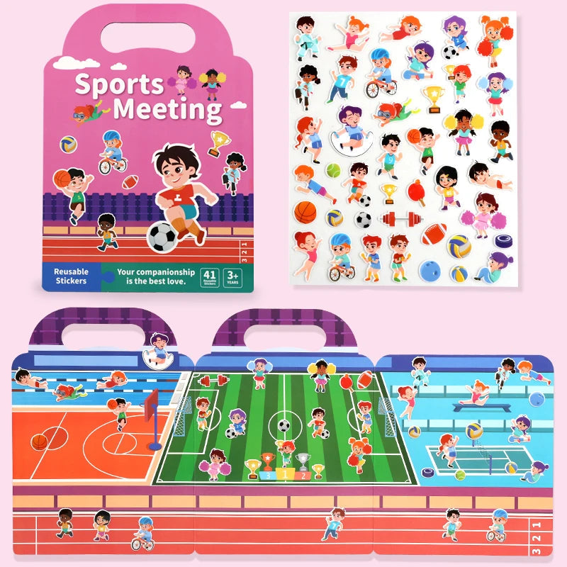 Livro de Adesivos Sticker Book Esportes com Frete Gratis na Shopanda