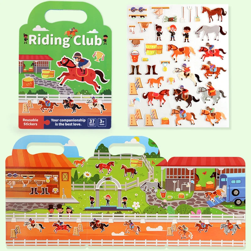 Livro de Adesivos Sticker Book Hipismo com Frete Gratis na Shopanda