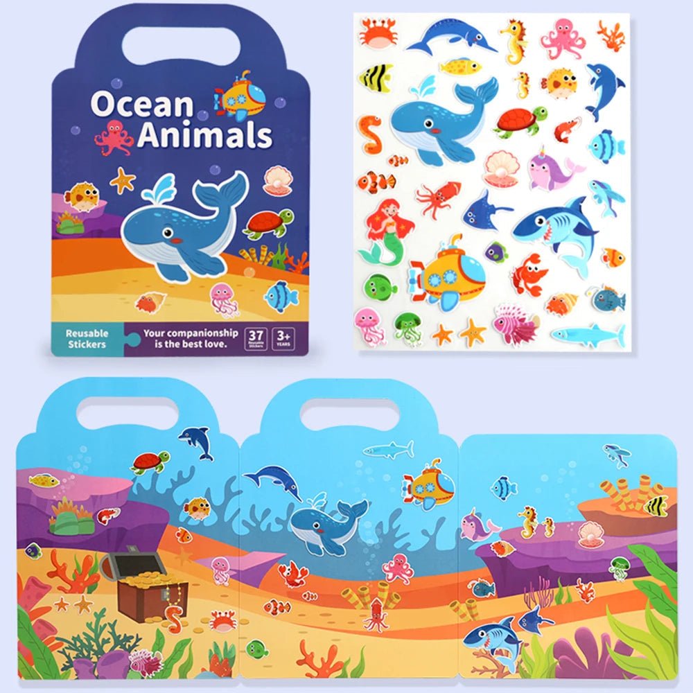 Livro de Adesivos Sticker Book Oceano com Frete Gratis na Shopanda
