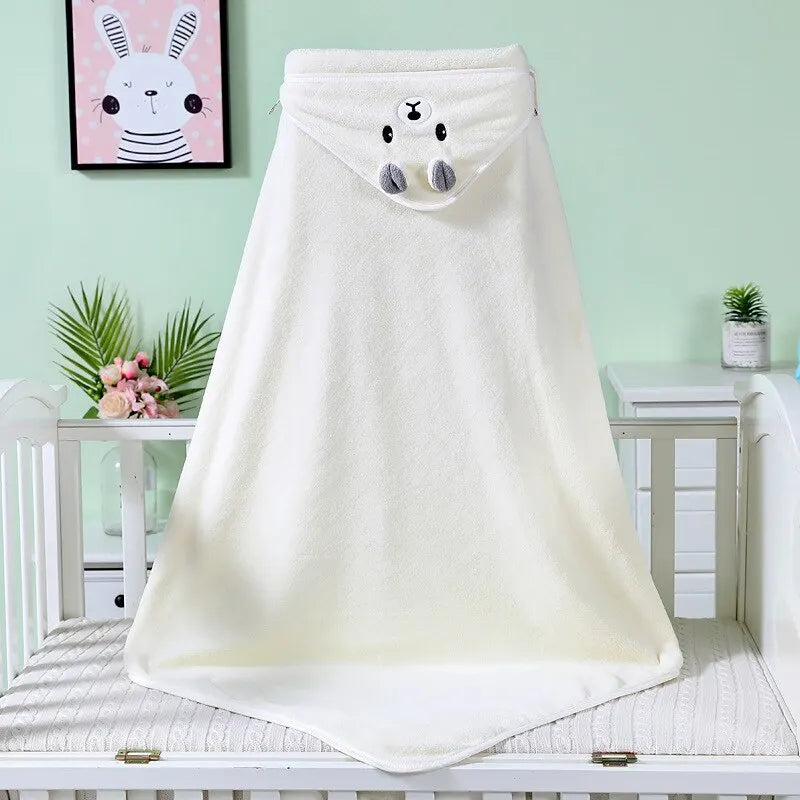 Toalha Infantil Baby Towel Cor Branco Com Frete Gratis Shopanda