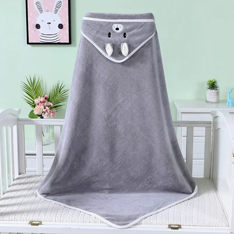 Toalha Infantil Baby Towel Cor Cinza Com Frete Gratis Shopanda
