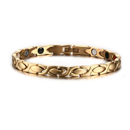 Bracelete Magnetic Flow para Disfuncao Cor Dourado com Frete Gratis na Shopanda