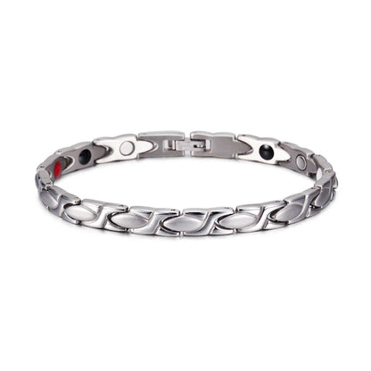 Bracelete Magnetic Flow para Disfuncao Cor Prata com Frete Gratis na Shopanda