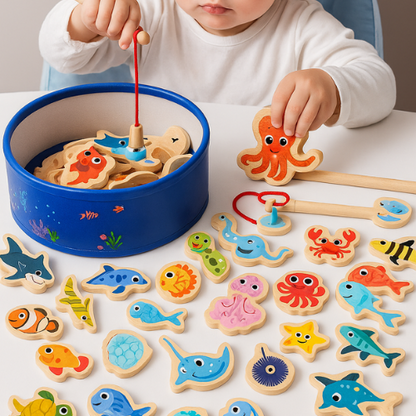 Brinquedo Montessori Pesca Magnetica Com Frete Gratis Shopanda
