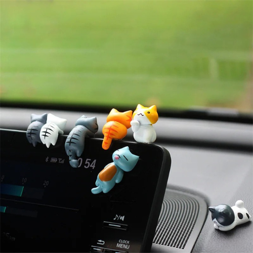 Enfeite para Carro Kit Mini Gatinhos Com Frete Gratis Shopanda