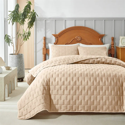 Jogo de Cama Minimal Cor Bege Com Frete Gratis Shopanda