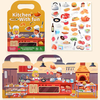 Livro de Adesivos Sticker Book Cozinha com Frete Gratis na Shopanda 